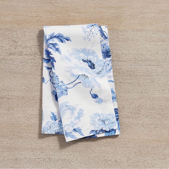 Pottery Barn Garden Floral Cotton/Linen Zelda Print Napkins - Set of 4 - Picture 12 of 12